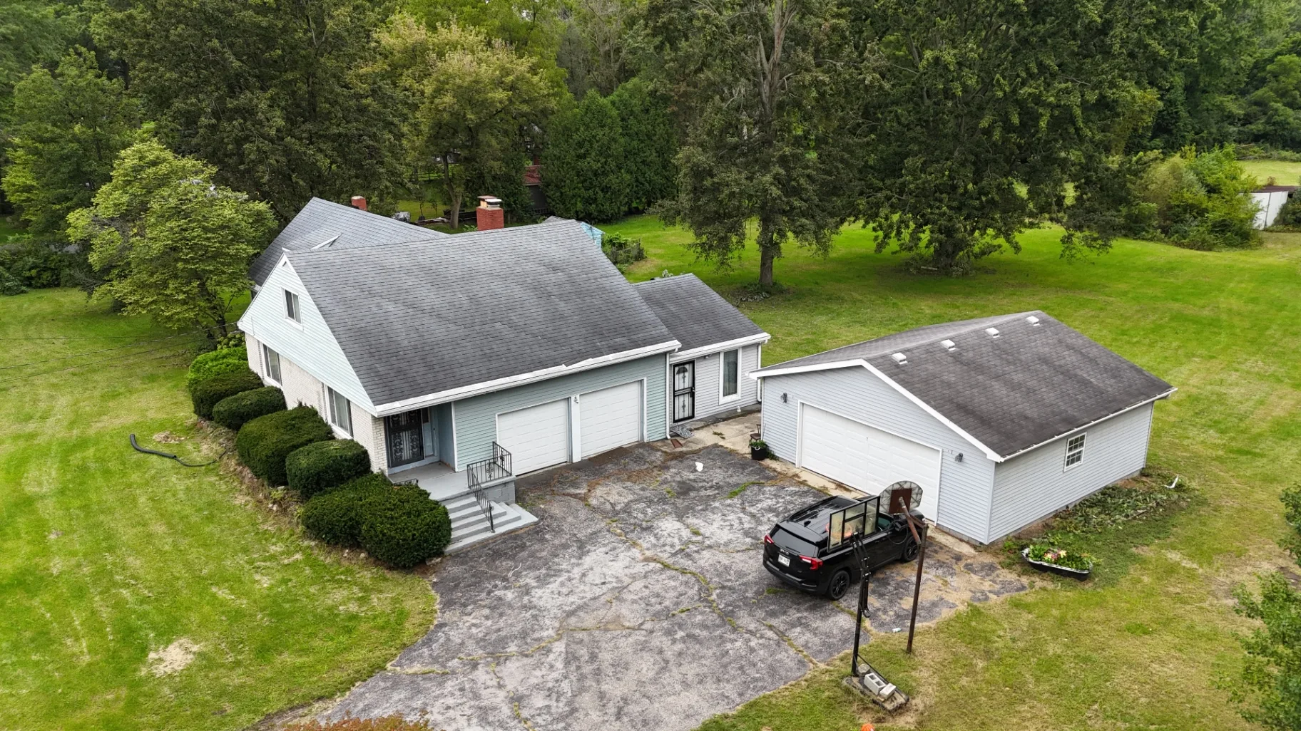 Home and garage areas